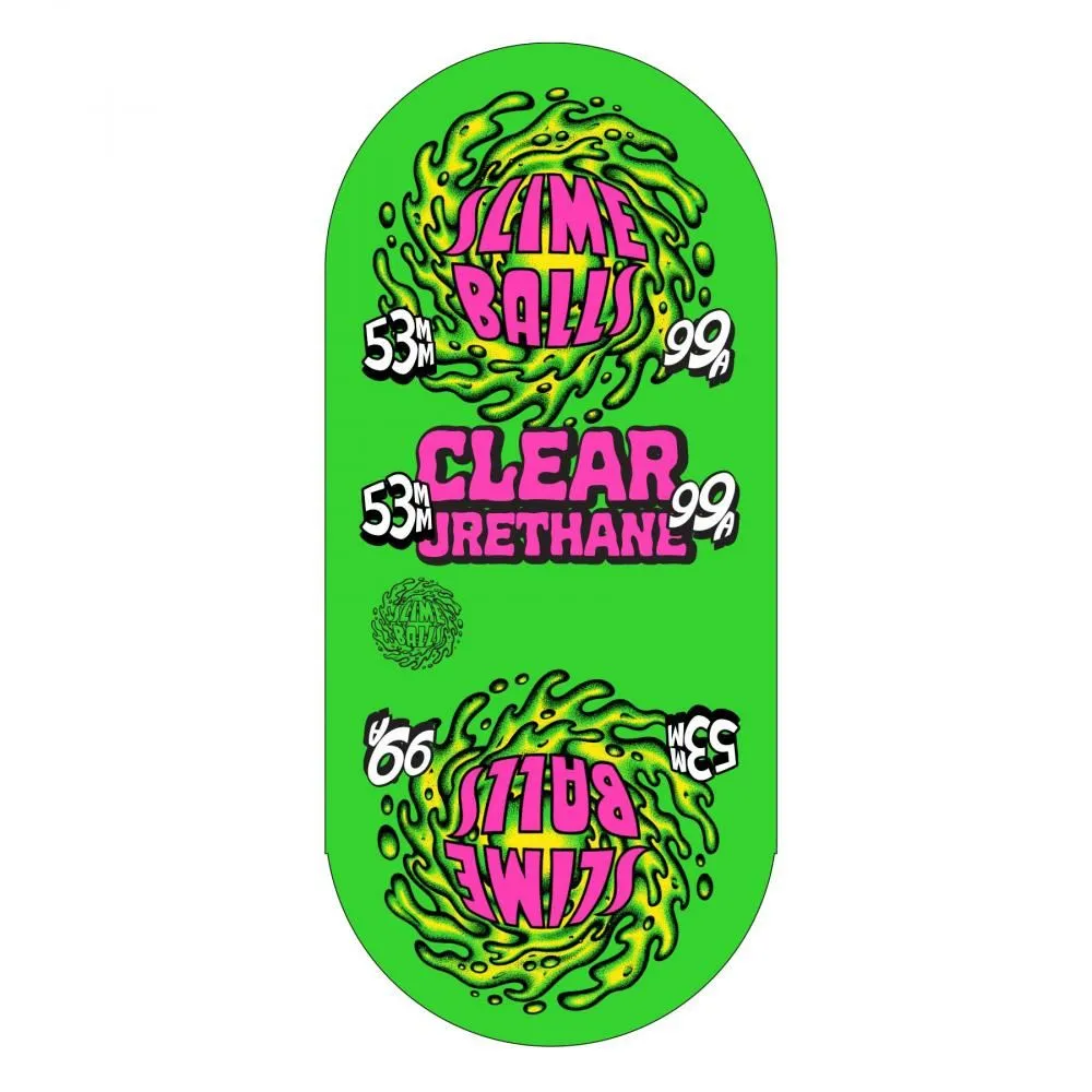 Slime Balls Skateboard Wheels Mirror Vomits 99a - Clear