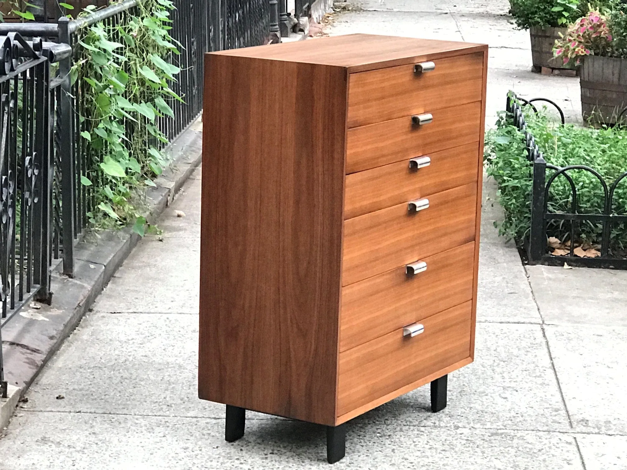 SOLD Rare George Nelson Herman Miller 6 Drawer High Boy Dresser, Restored