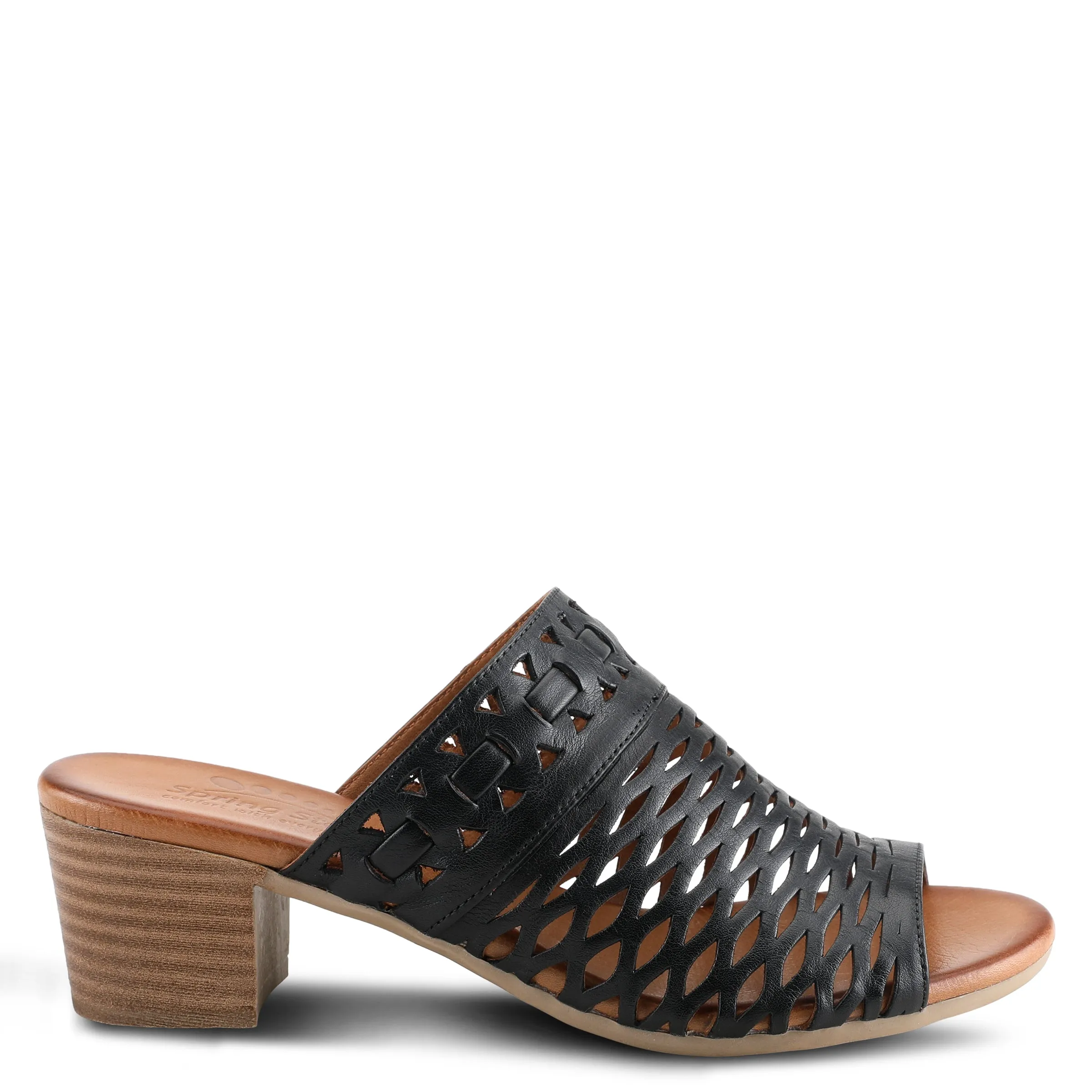 Spring Step Shoes Anika Slide Sandals Women’s Leather 2" Heel