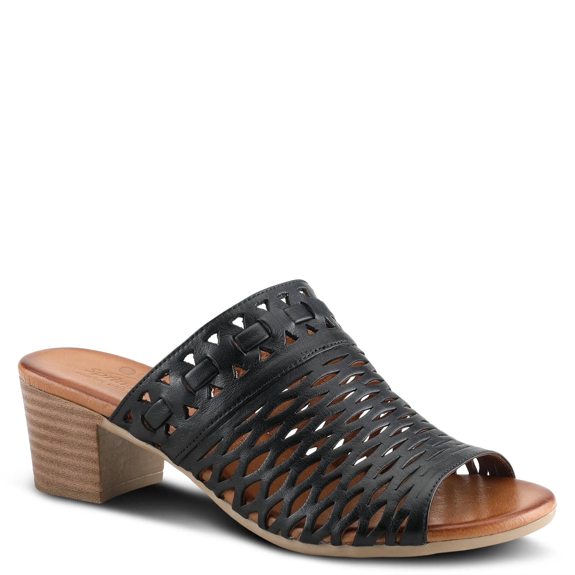 Spring Step Shoes Anika Slide Sandals Women’s Leather 2" Heel