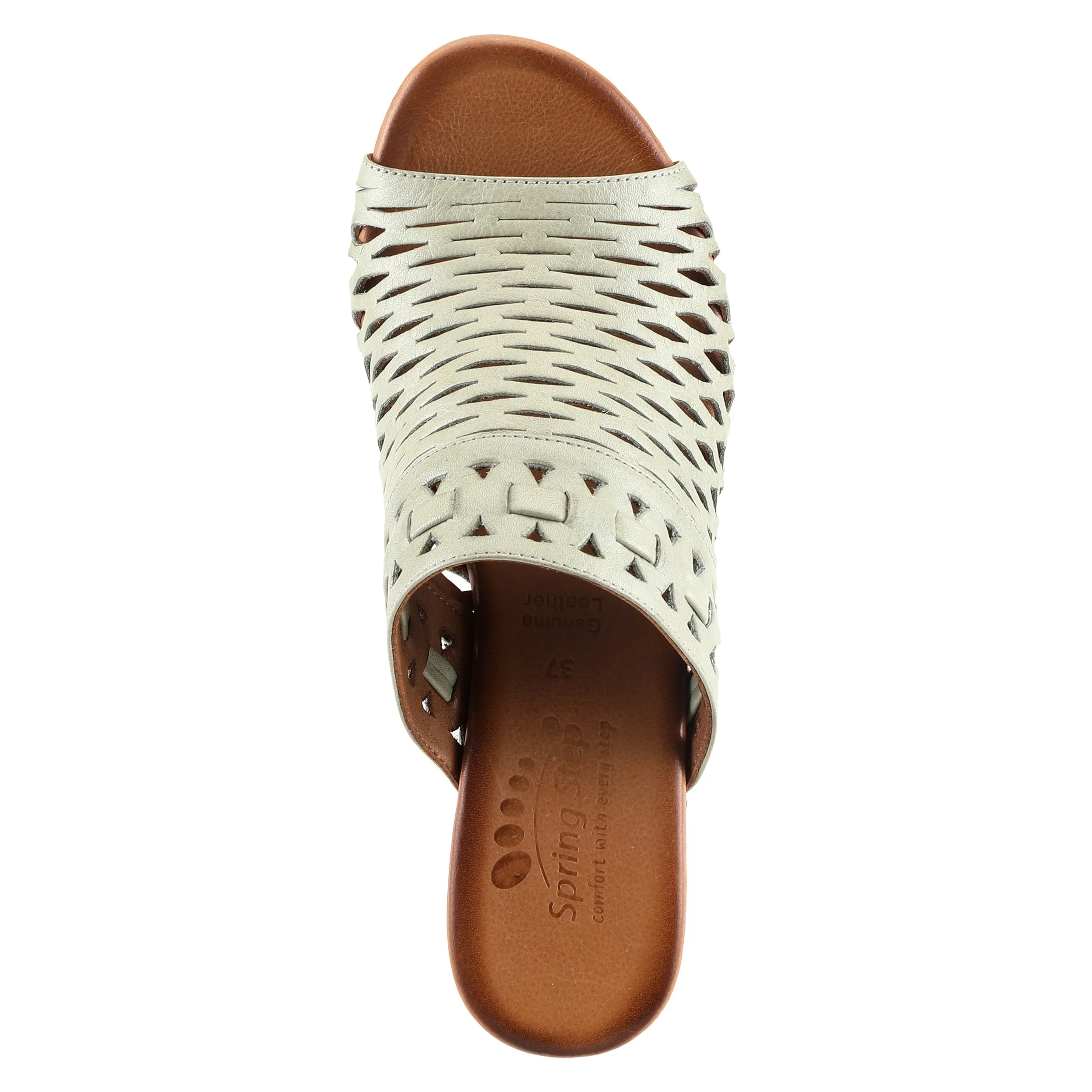 Spring Step Shoes Anika Slide Sandals Women’s Leather 2" Heel