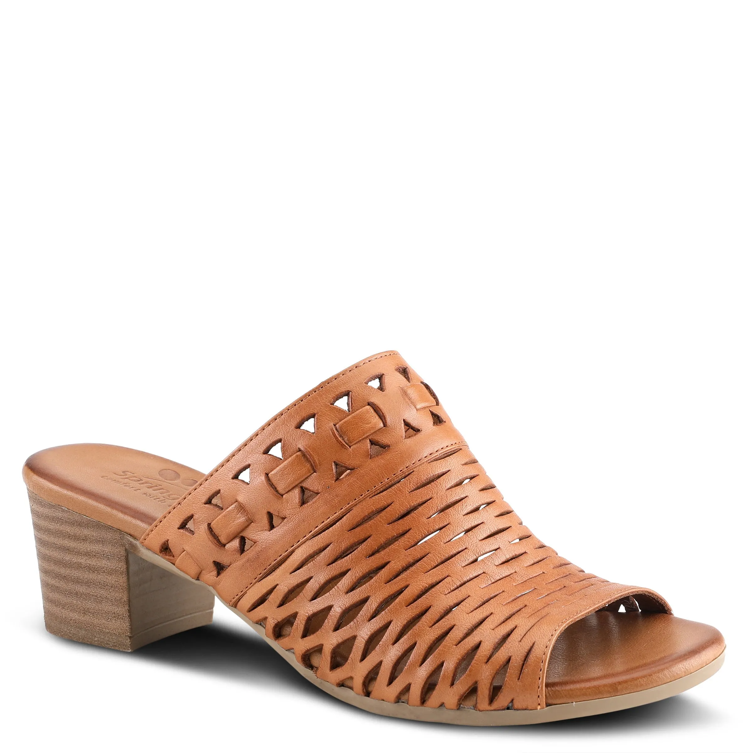 Spring Step Shoes Anika Slide Sandals Women’s Leather 2" Heel