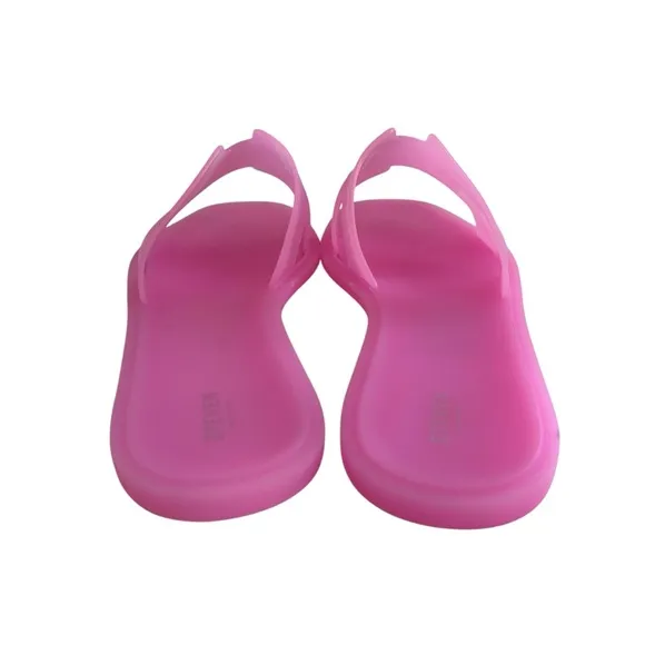 Steven New York Pink Plastic Slides Sz 8