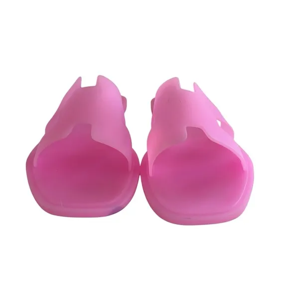 Steven New York Pink Plastic Slides Sz 8