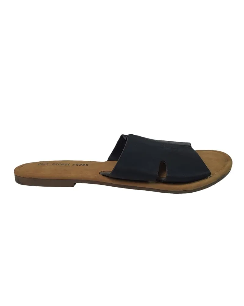 Street Shoes Black/Brown Flat Sandal ( 37 )
