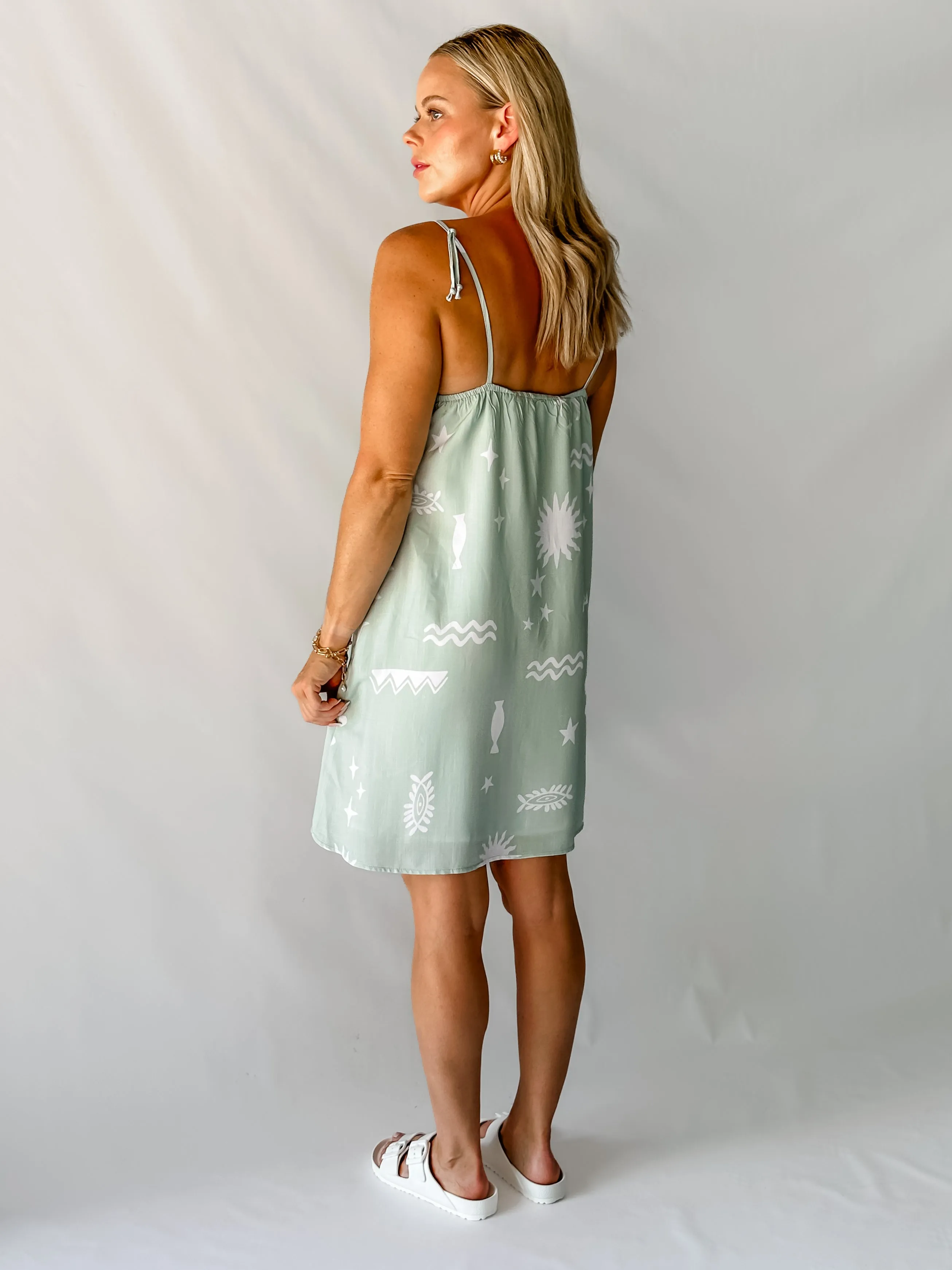 SWEET PEA SHIFT DRESS - SAGE