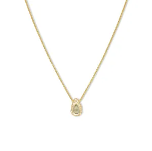 teardrop slider necklace - green sapphire