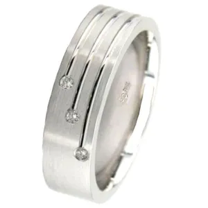 Three Stone Wedding Ring Band