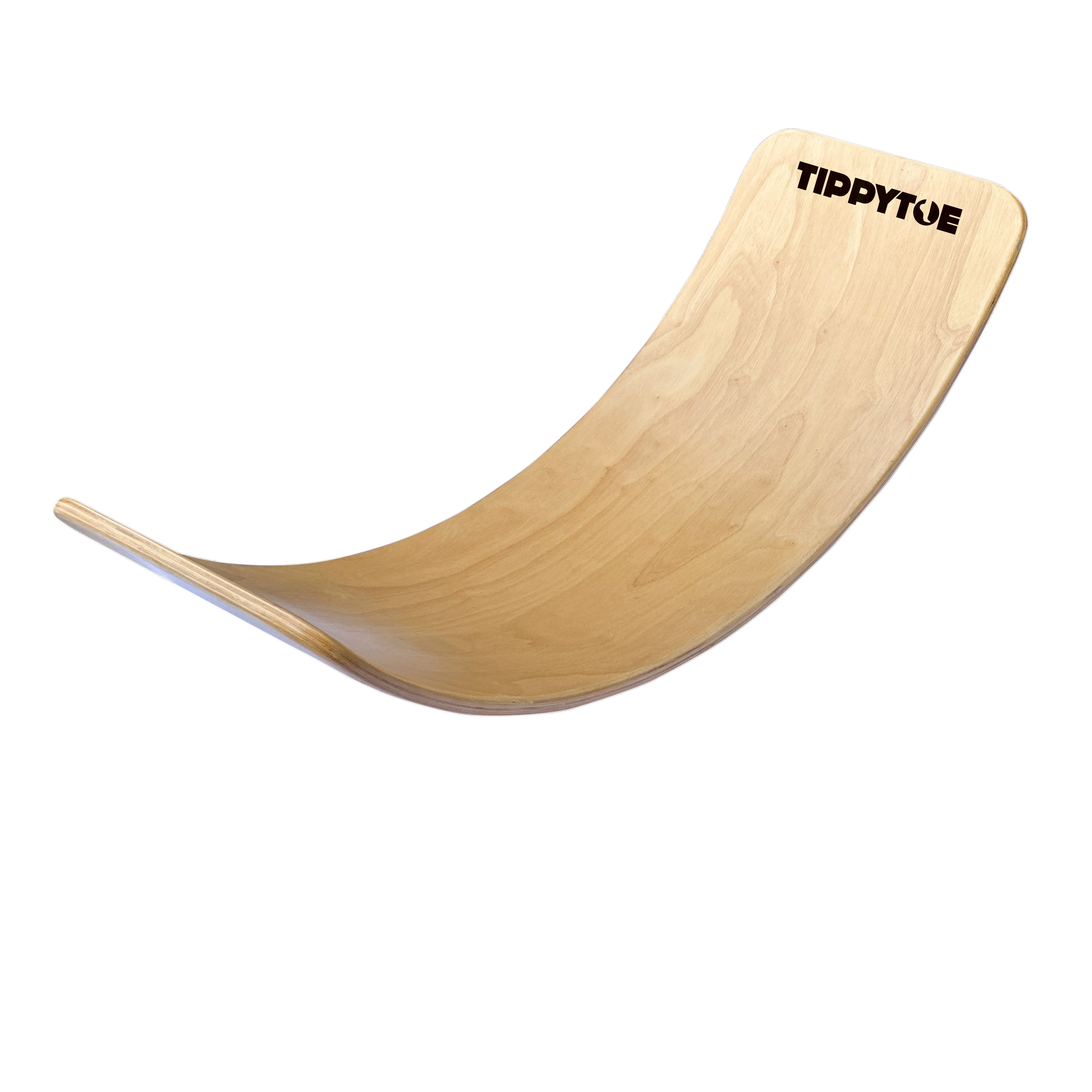 TippyToe (5 pack) Kids Balance Board Wooden Wobble Board, Toddler, Yoga Curvy Board, Rocker Board Natural Wood for Kids,Adults
