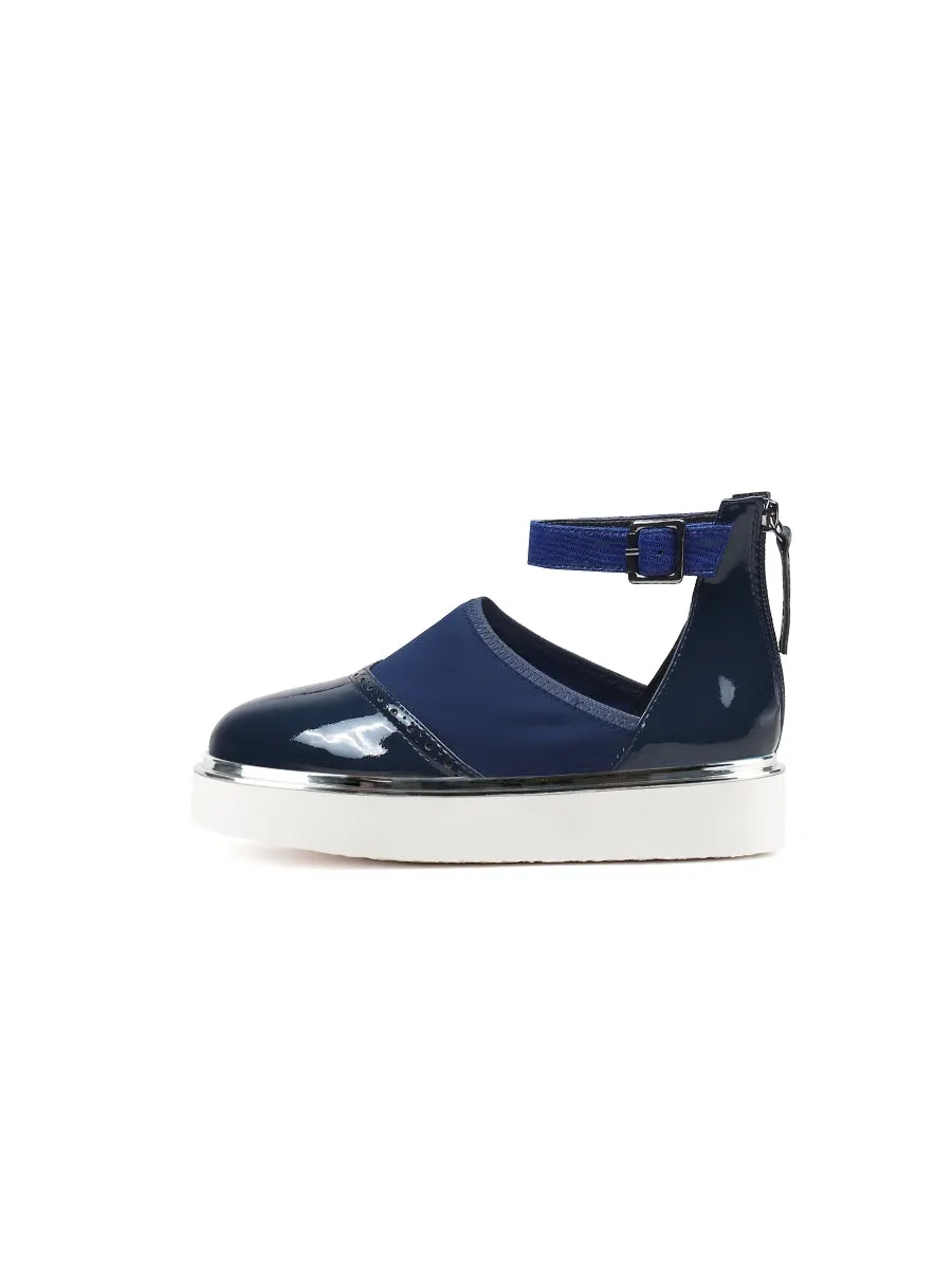 Tulip Ankle Strap Navy Oxford Sandal