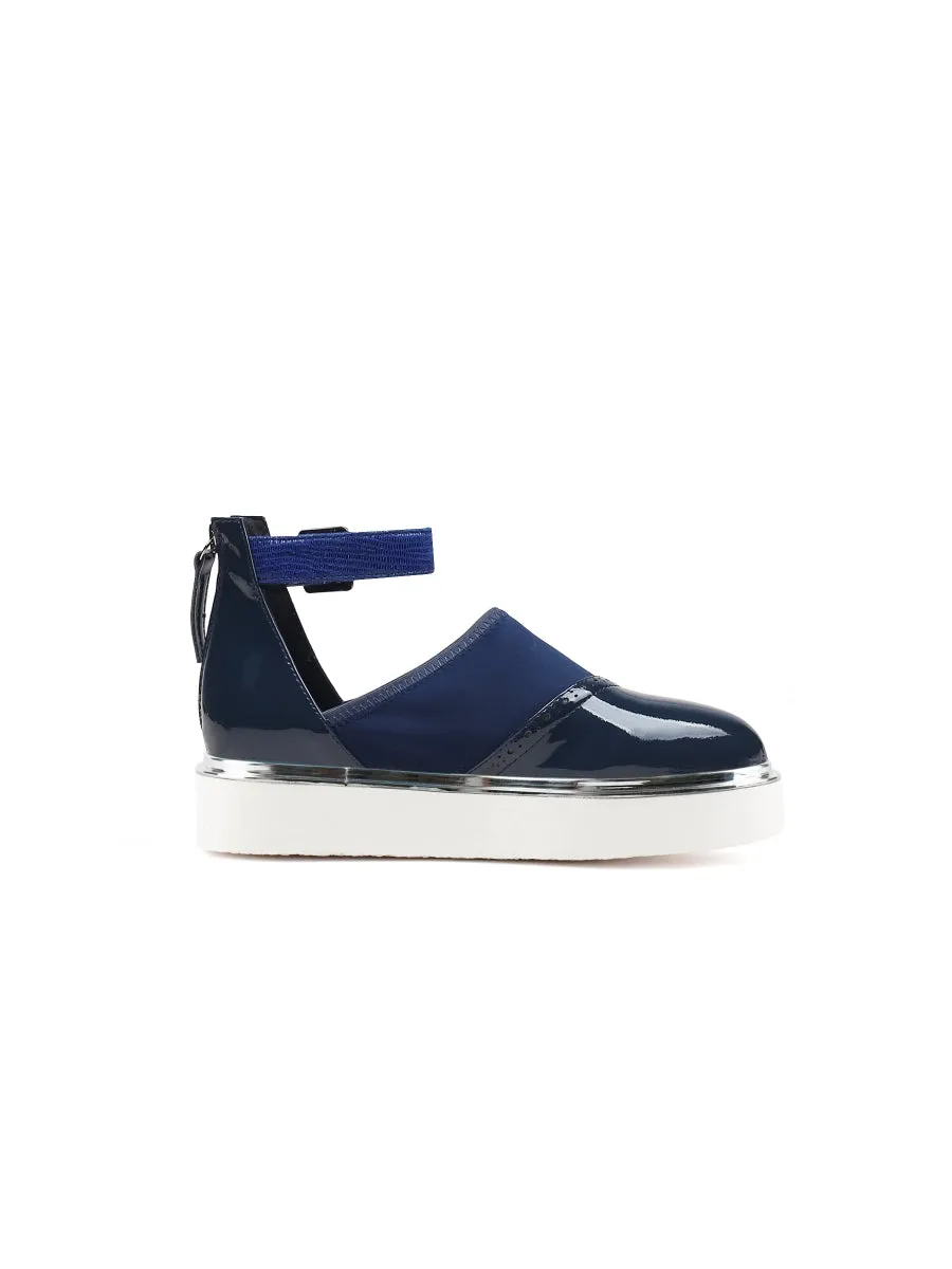 Tulip Ankle Strap Navy Oxford Sandal