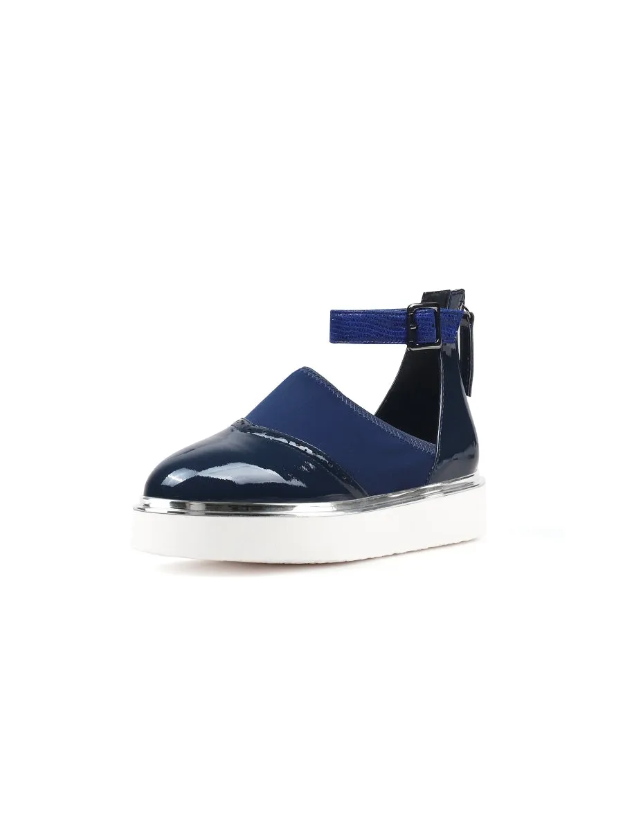 Tulip Ankle Strap Navy Oxford Sandal