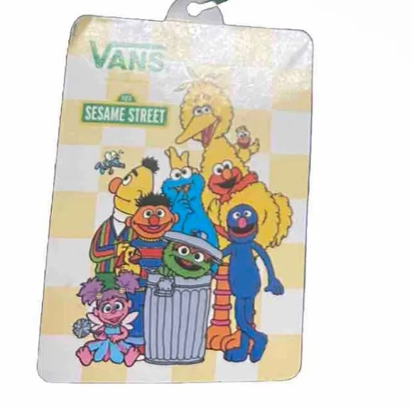 Vans Sesame Street Bert Ernie Slides Blue La Costa Sandal Men’s Checkered Unisex
