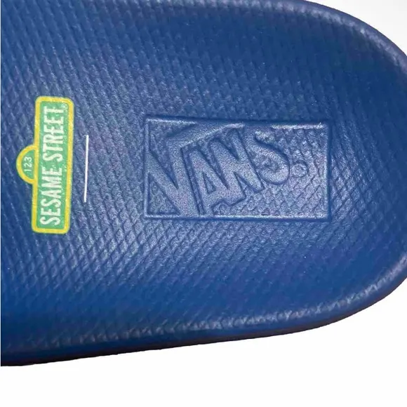 Vans Sesame Street Bert Ernie Slides Blue La Costa Sandal Men’s Checkered Unisex