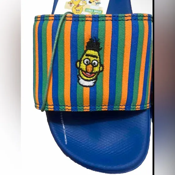 Vans Sesame Street Bert Ernie Slides Blue La Costa Sandal Men’s Checkered Unisex