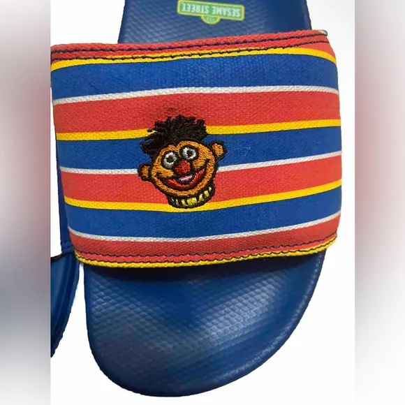 Vans Sesame Street Bert Ernie Slides Blue La Costa Sandal Men’s Checkered Unisex