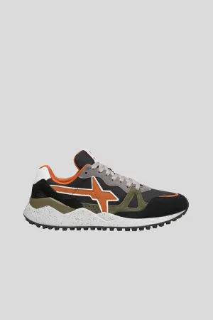Wolf - M Suede Nylon Salt Pepper Sol - Black Orange