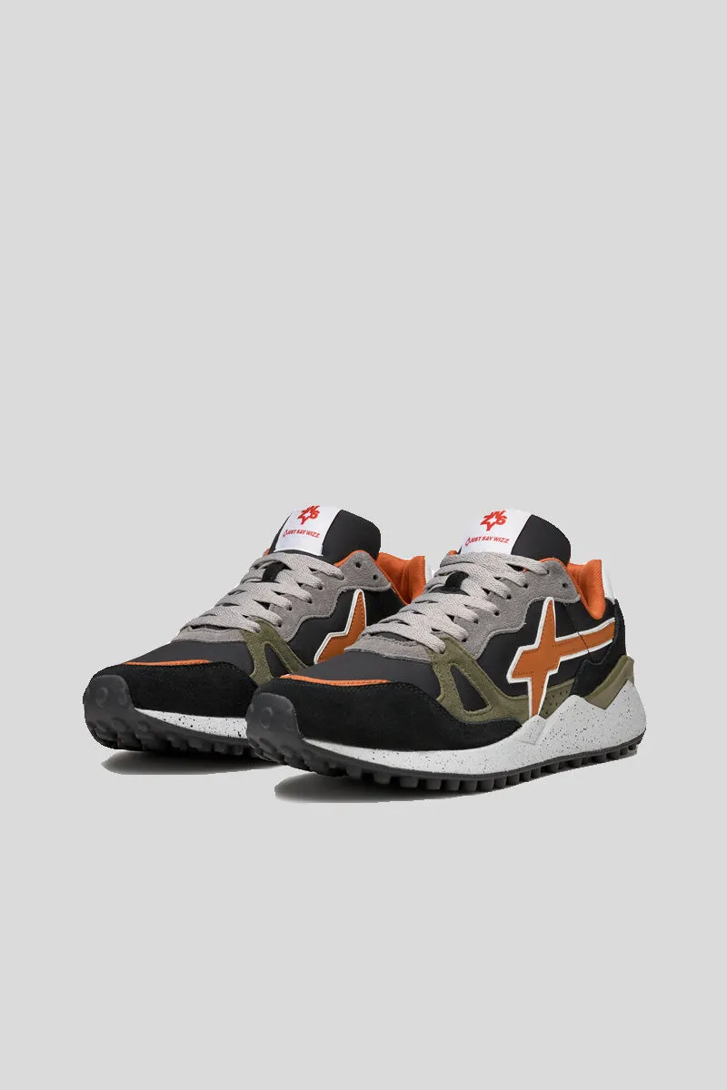 Wolf - M Suede Nylon Salt Pepper Sol - Black Orange