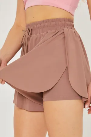 Women's Love Tree Two In One Drawstring Active Shorts