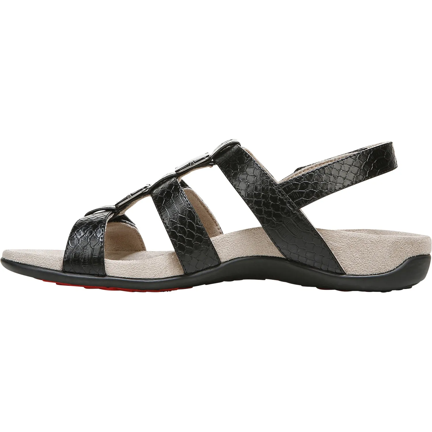 Women's Vionic Amber Black Snake Synthetic