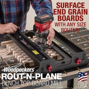 Woodpeckers BTBM & BTBM-XL Rout-N-Plane Bench Top Board Mill