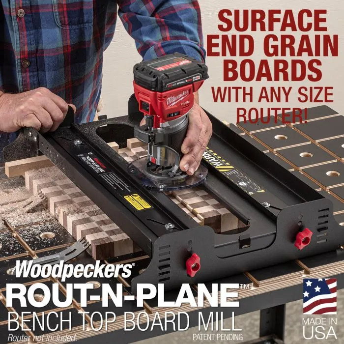 Woodpeckers BTBM & BTBM-XL Rout-N-Plane Bench Top Board Mill