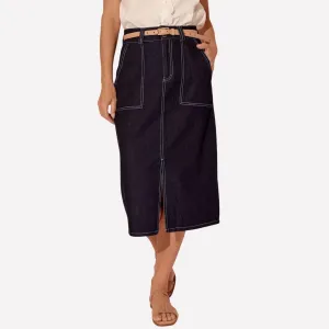 Wren Denim Skirt (Indigo)