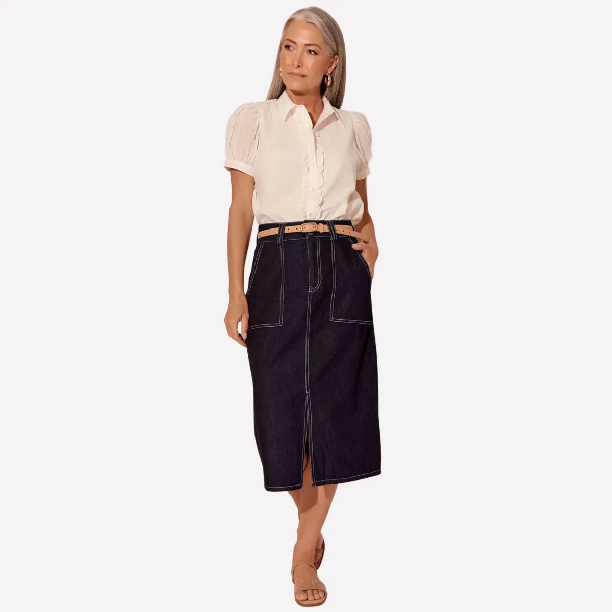 Wren Denim Skirt (Indigo)
