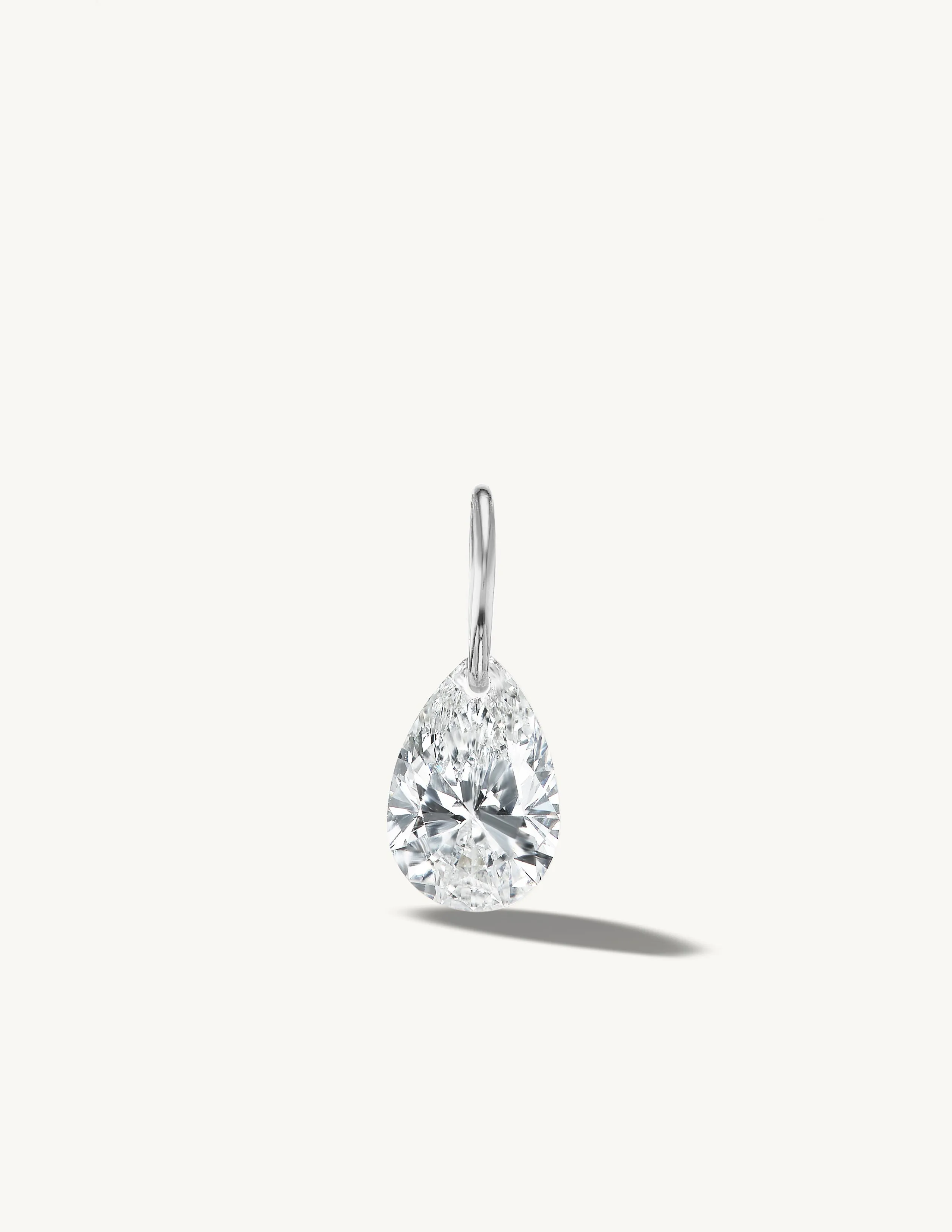 XL Pear Pierced Diamond Charm for Chains