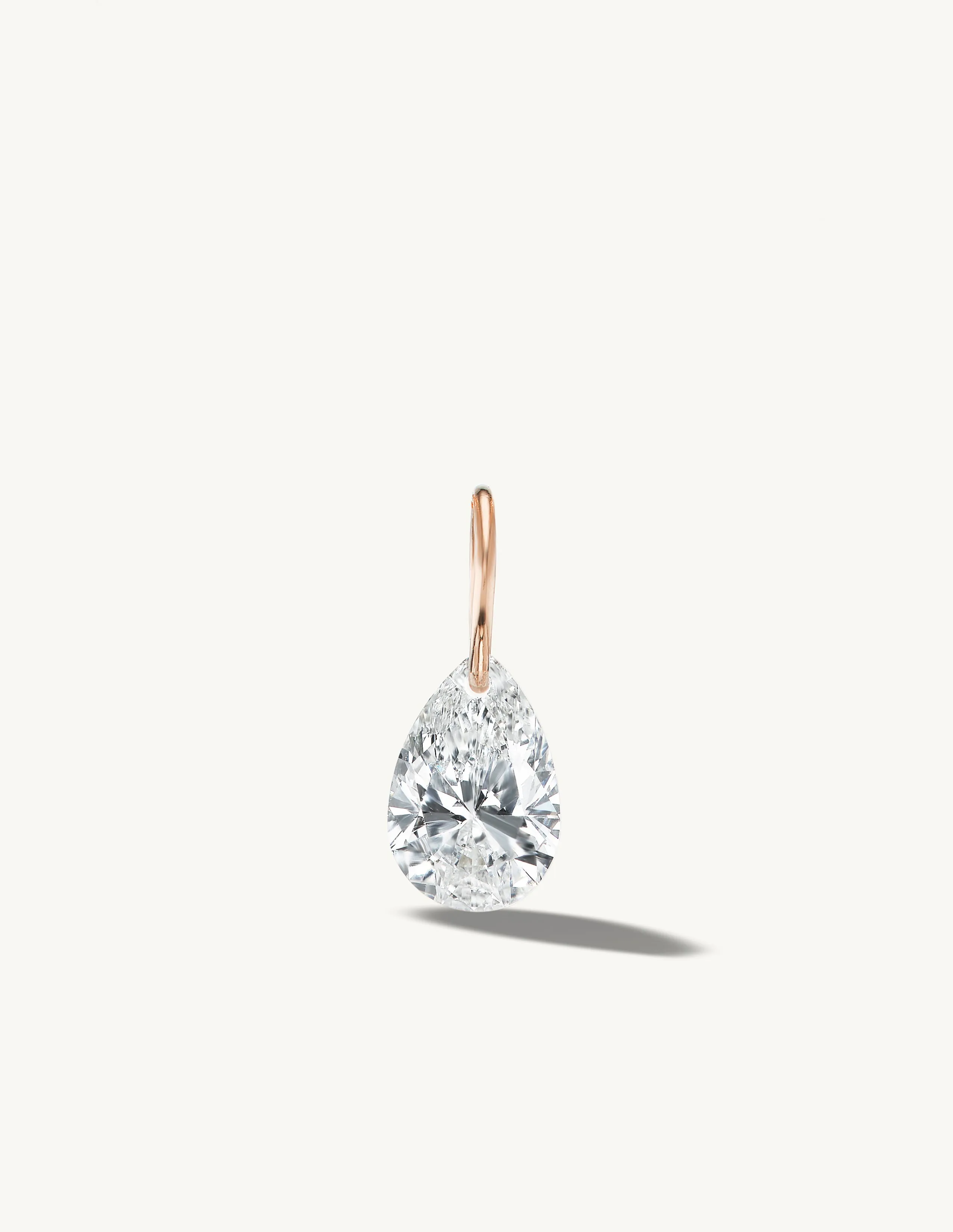 XL Pear Pierced Diamond Charm for Chains