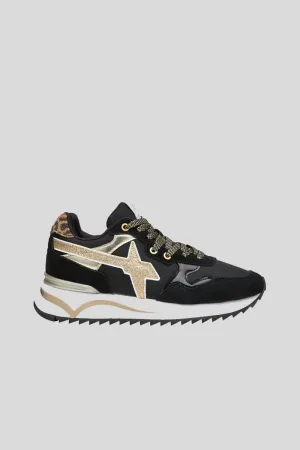 Yak W Suede Nylon Glitter - Black Platinum